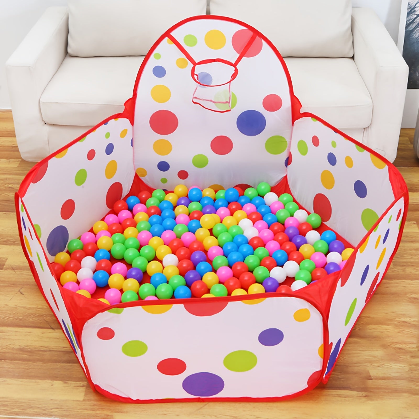 Cancha Inflable Plegable para Niños con Aro de Baloncesto – Juego Interior y Exterior | 12 meses+