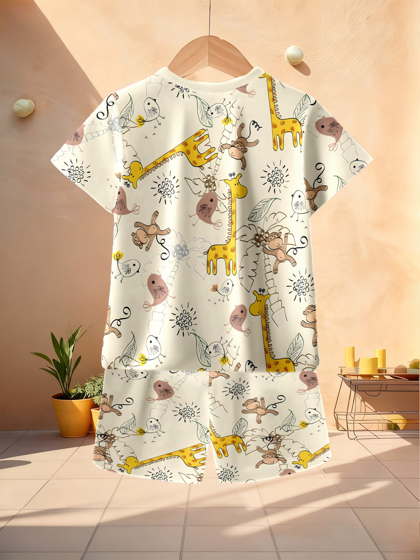Conjunto de 2 piezas para viajes al aire libre, atuendo de manga corta y pantalones cortos para niños, estilo casual y a la moda