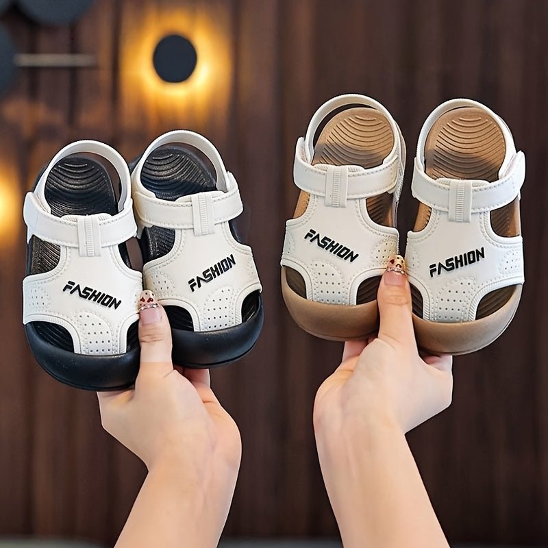 PVC Material Boys And Girls Fashion Sandals, Closed-Toe Sandals for Baby Boys And Girls, Lightweight Baby Walking Shoes, Little Boy Sports Beach Shoes