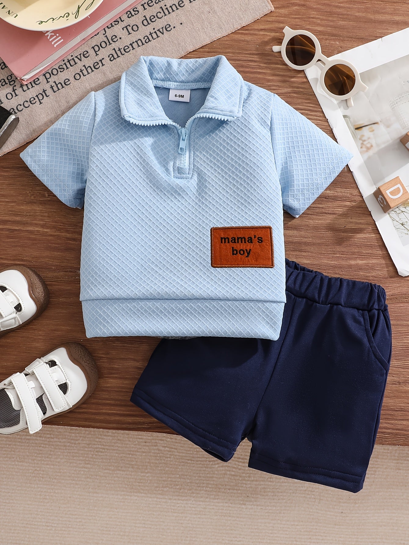 Conjunto de ropa de verano para niño pequeño, sudadera de manga corta y pantalones cortos de color liso, ideal para niños de 1 a 3 años, para actividades al aire libre