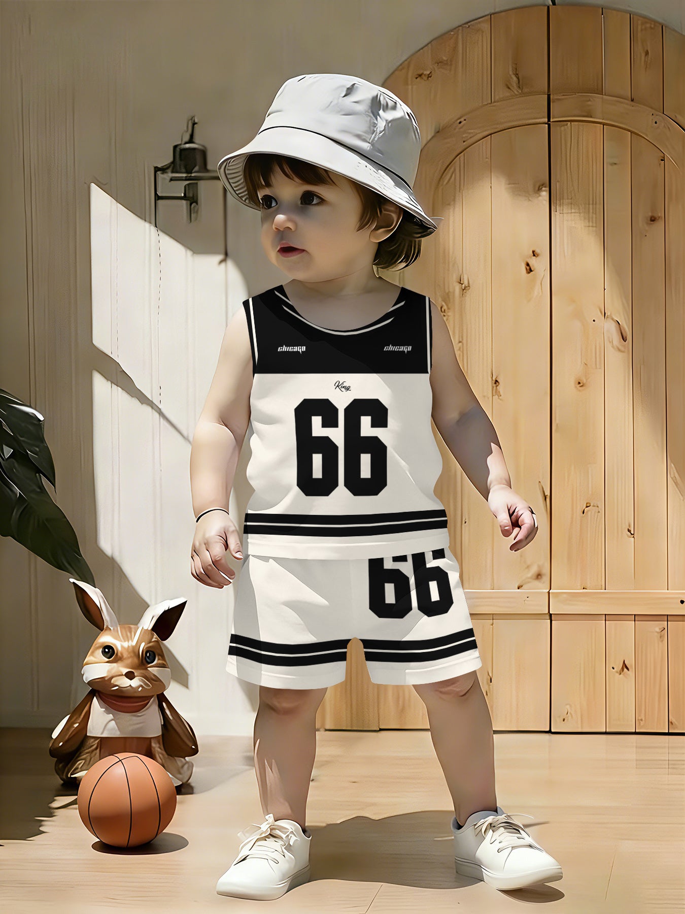 2pcs Set of Boys' Fashion Vests: Breathable Casual Top+ Shorts for Summer Children's Wear., Perfect for Outdoor