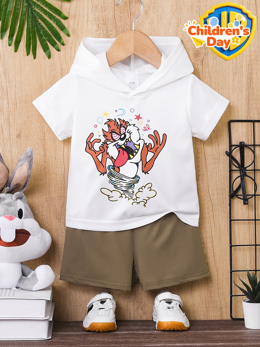 2pcs WB Boys' Newborn Summer & Spring Outfits - Matching T-Shirts & Shorts, Casual Short Sleeve Baby Clothes Suitable for Newborn Boys, Travel & Outdoor Wear, Spring Summer (Hand Washable), Perfect for Outdoor
