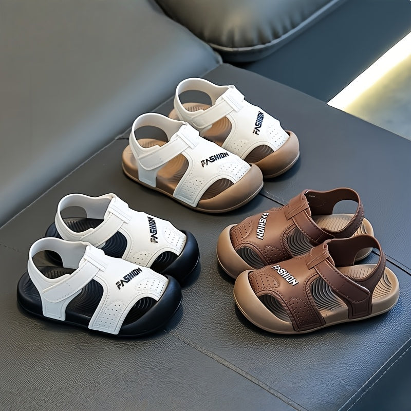 PVC Material Boys And Girls Fashion Sandals, Closed-Toe Sandals for Baby Boys And Girls, Lightweight Baby Walking Shoes, Little Boy Sports Beach Shoes