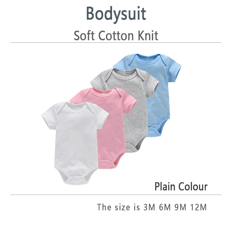 Set 3 Body-uri Bebe din Bumbac 100% – Salopetă Unisex pentru Nou-Născuți și Sugari