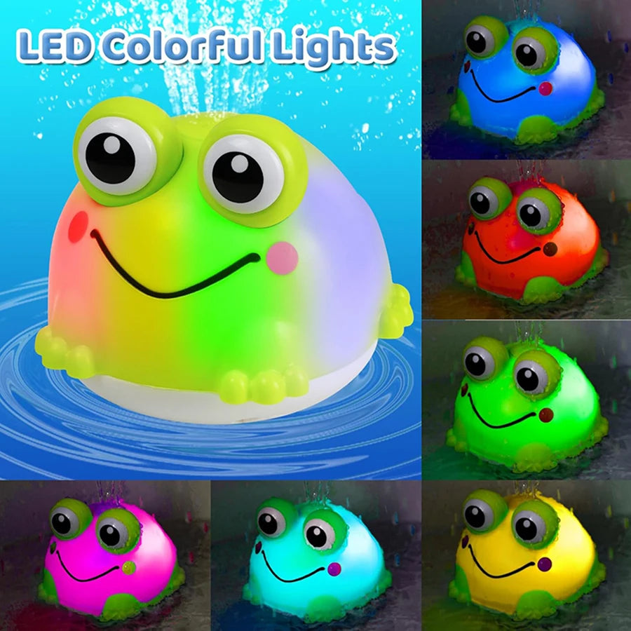 Jucărie de Baie Balenă cu Lumini LED și Stropitoare pentru Copii 1-3 Ani – Cadou Ideal
