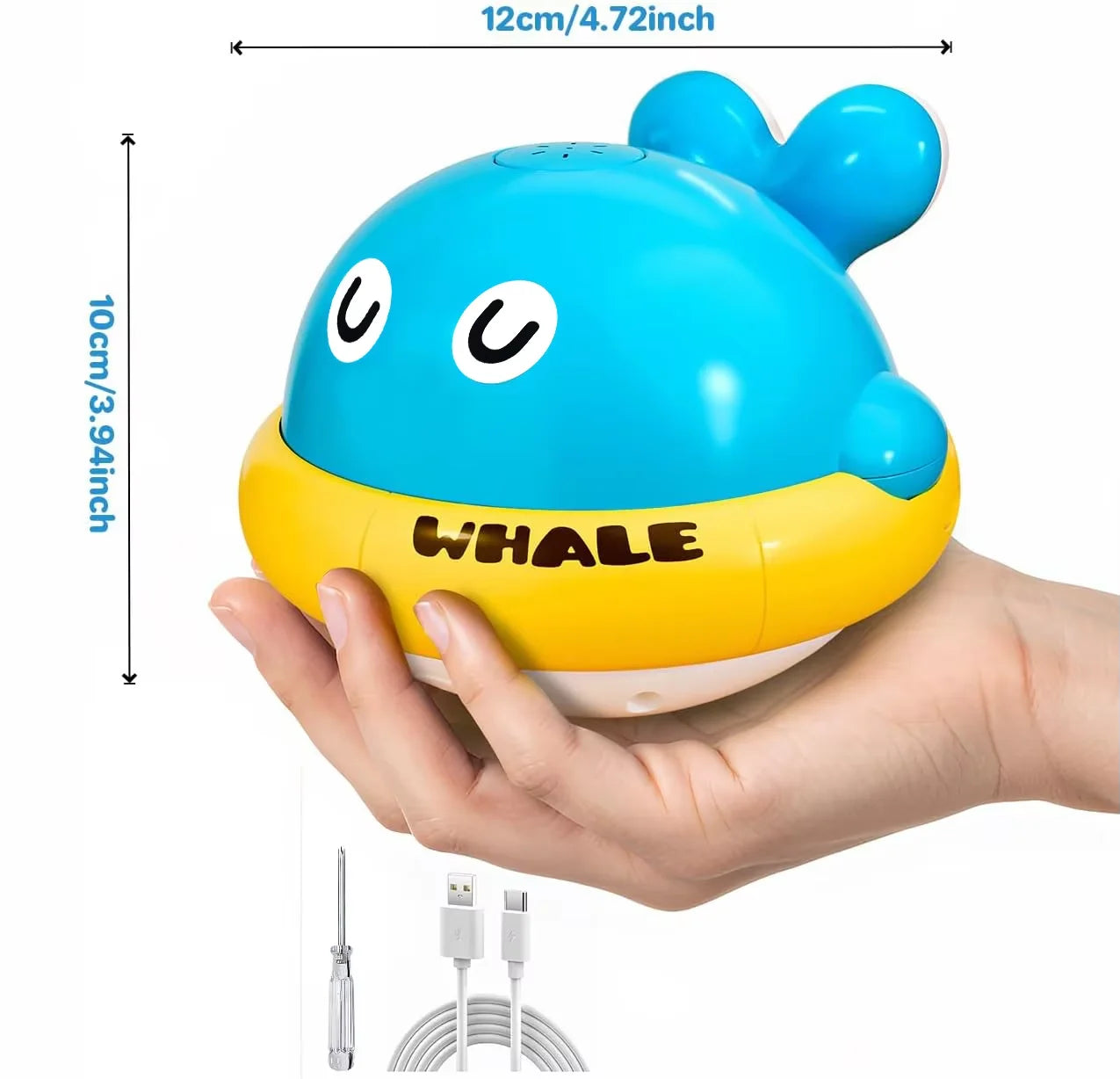 Juguete de Baño Ballena con Luces LED y Rociador para Niños de 1 a 3 Años – Regalo Ideal