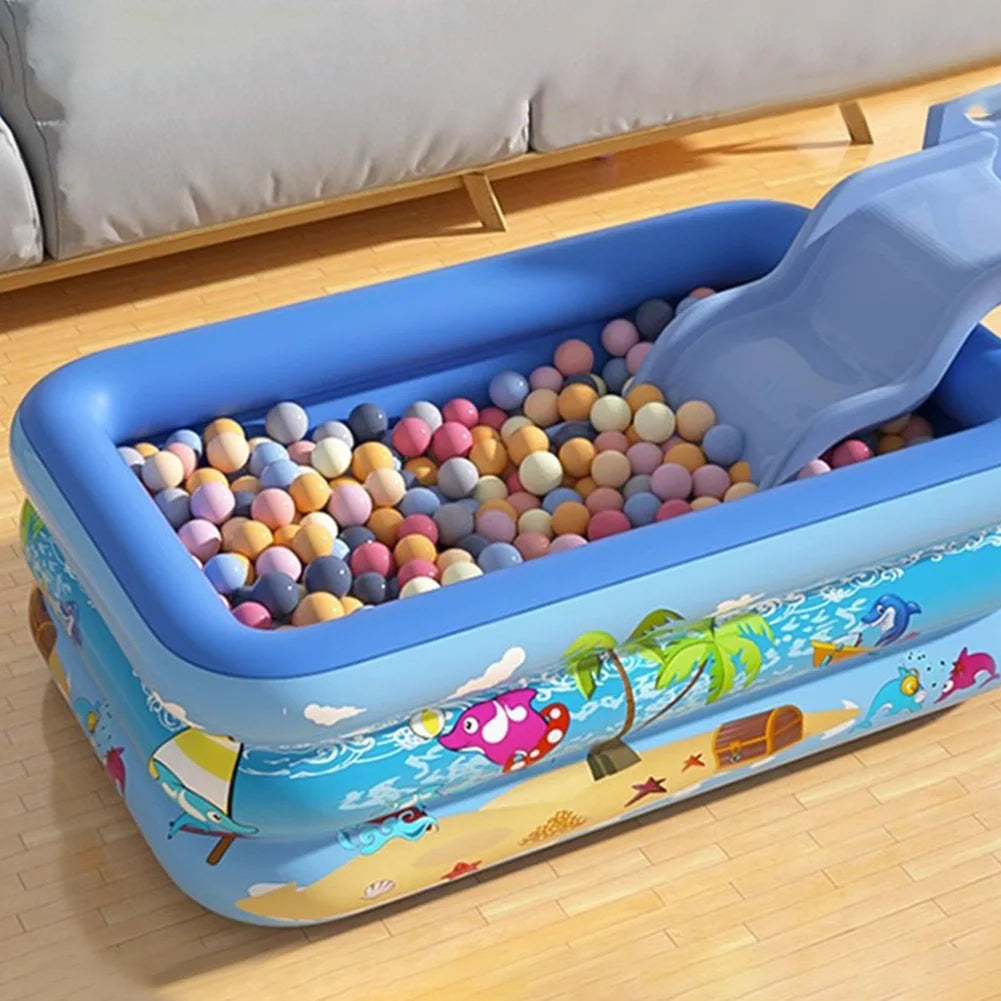 Piscina Hinchable de Verano para Bebés 120cm Grande con Marco Jardín Niños Bebé Bañera Ducha Juego de Agua Fiesta Juguetes Interior Exterior