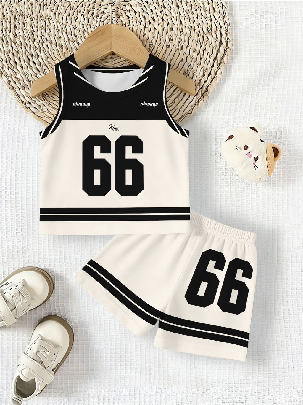2pcs Set of Boys' Fashion Vests: Breathable Casual Top+ Shorts for Summer Children's Wear., Perfect for Outdoor