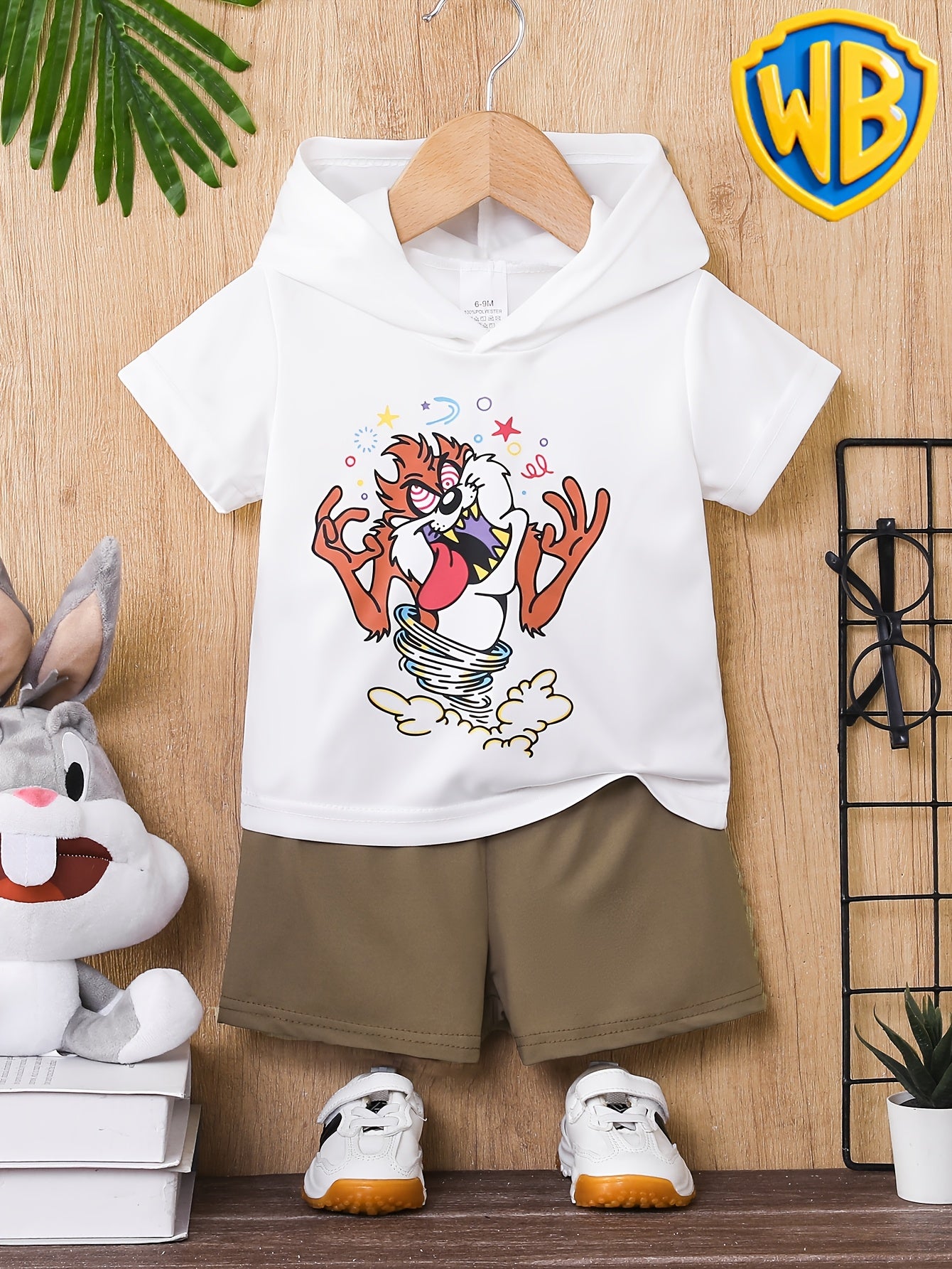 2pcs WB Boys' Newborn Summer & Spring Outfits - Matching T-Shirts & Shorts, Casual Short Sleeve Baby Clothes Suitable for Newborn Boys, Travel & Outdoor Wear, Spring Summer (Hand Washable), Perfect for Outdoor
